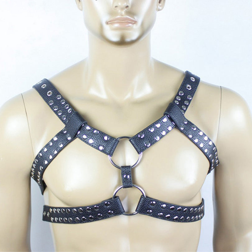 Men's Leather Corset for Adult Play and Performance