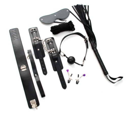 Adult Toys Set with Leather Straps (7 Pieces)